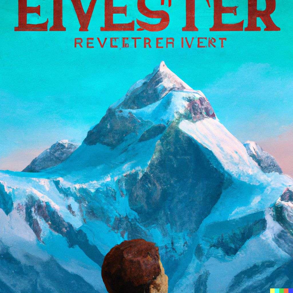 someone gazing at Mount Everest, promotional poster for a Disney movie
